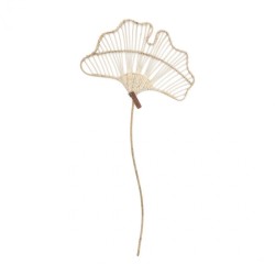 Decoratie Rustic Rattan Poppy Leaf, L