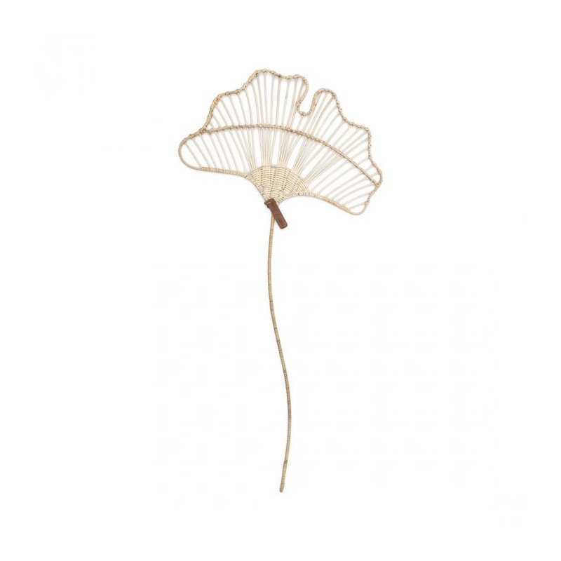 Decoratie Rustic Rattan Poppy Leaf, L