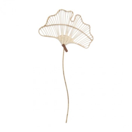 Decoratie Rustic Rattan Poppy Leaf, L