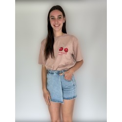 T- shirt cherry roze