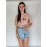 T- shirt cherry roze