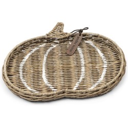 Rustic Rattan Pumpkin mini tray