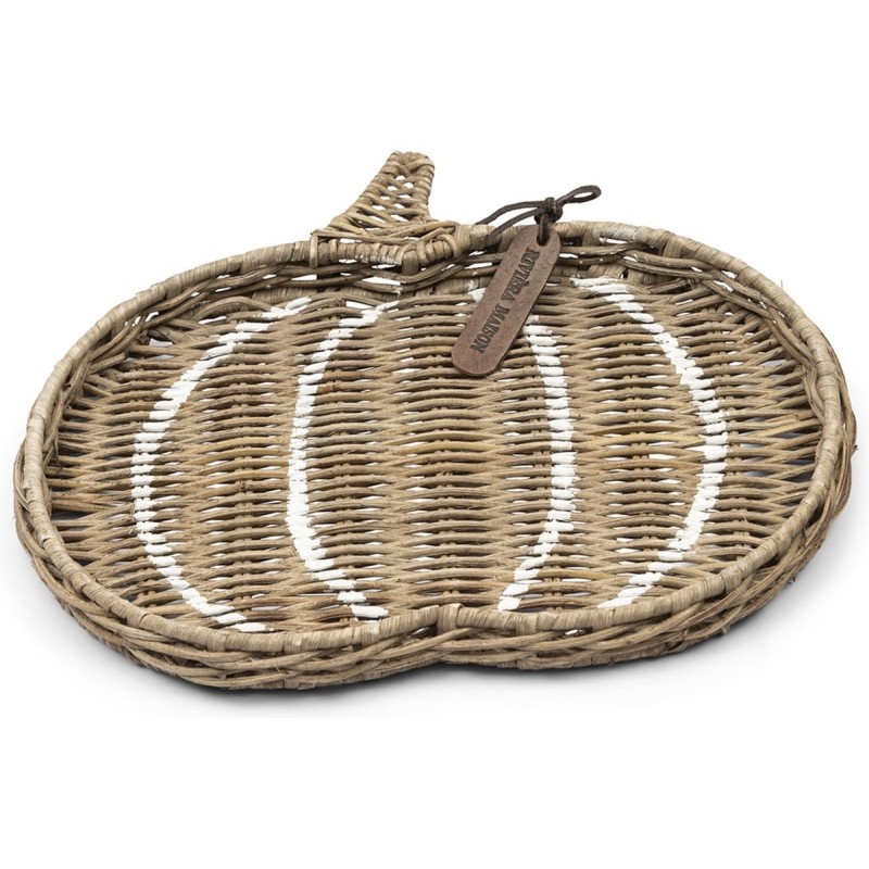 Rustic Rattan Pumpkin mini tray