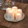 RM Monogram Pillar Candle wit 9,5x10