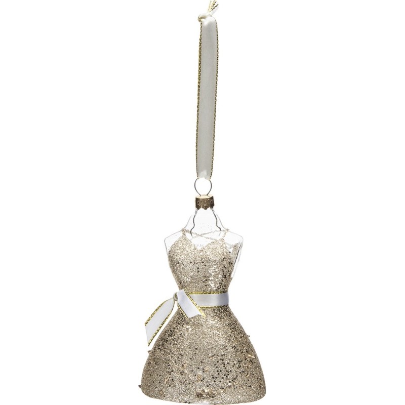 Sparkling Dress Ornament - goud