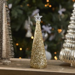 Sparkling Star Tree, LED kerstboom M - goud