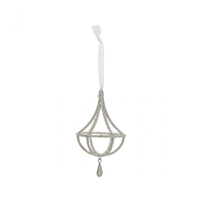 Ornament Shimmering Chandelier S, Zilver