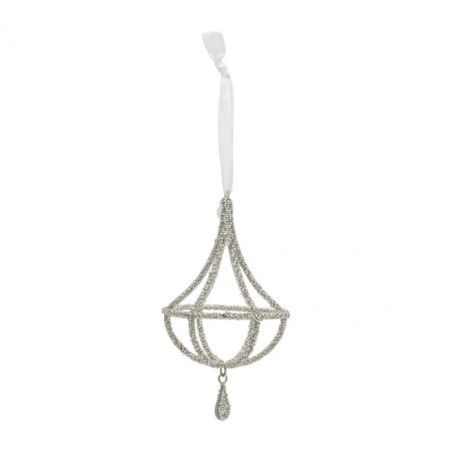 Ornament Shimmering Chandelier S, Zilver