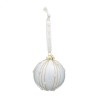 Ornament Flower Pearled, Wit