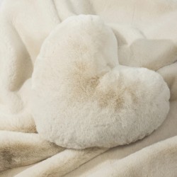 Faux Fur Kussen Heather Heart