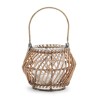 Waxinelichthouder Rustic Rattan Diagonal