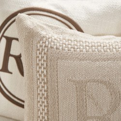 Kussenhoes Monogram, Jacquard, 50x50